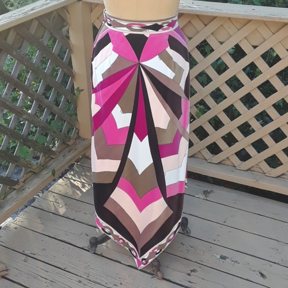 ๐ RARE Vintage Emilio Pucci Handkerchief Skirt Sz 8 - Picture 5 of 8